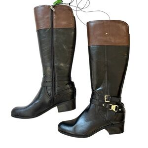 Liz Claiborne knee high boots with side zipper closure